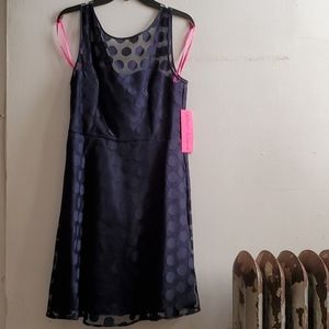 Betsy Johnson Navy Polka Dot Dress BRAND NEW